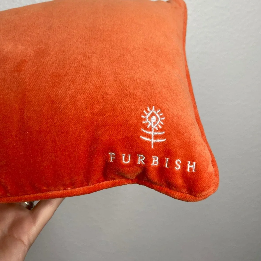 Furbish Studio Fall So Hard Mother Nature Needlepoint Pillow Green Orange New